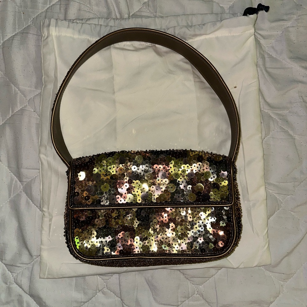 Staud Sequin Embellished Shoulder Bag